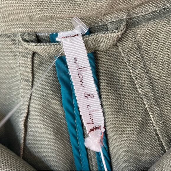 Willow & Clay olive green utility jacket rolled sleeve style hooded size medium - Picture 4 of 9